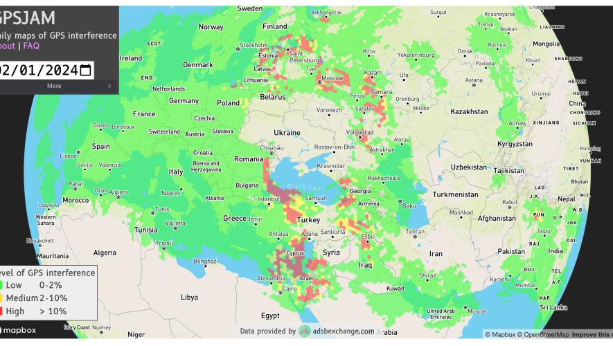 EASA и IATA прогнозируют рост помех GPS на 220%