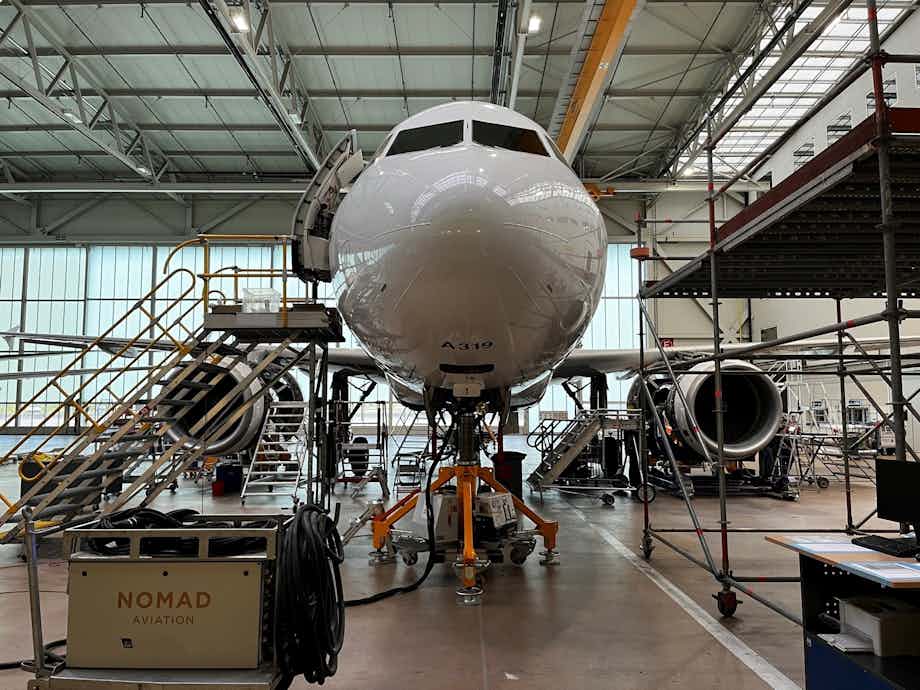 Nomad Technics провел 12-летний чек Airbus ACJ319.