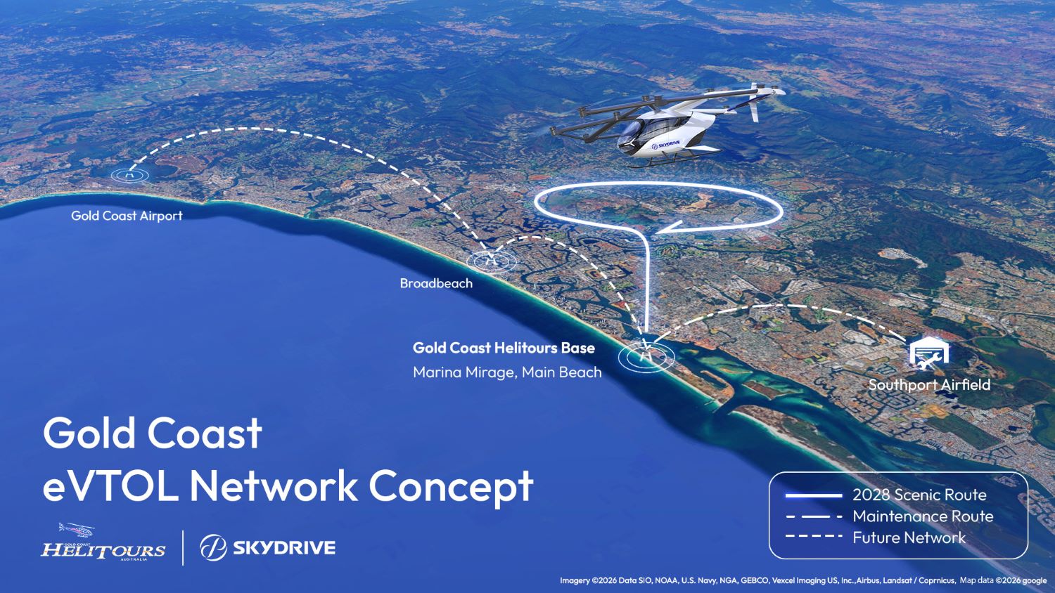 SkyDrive подписывает с Gold Coast Helitours первое в Австралии соглашение об использовании eVTOL 