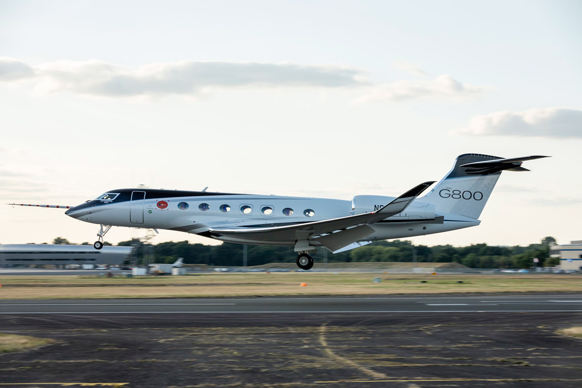 Gulfstream G800 совершил первый международный рейс