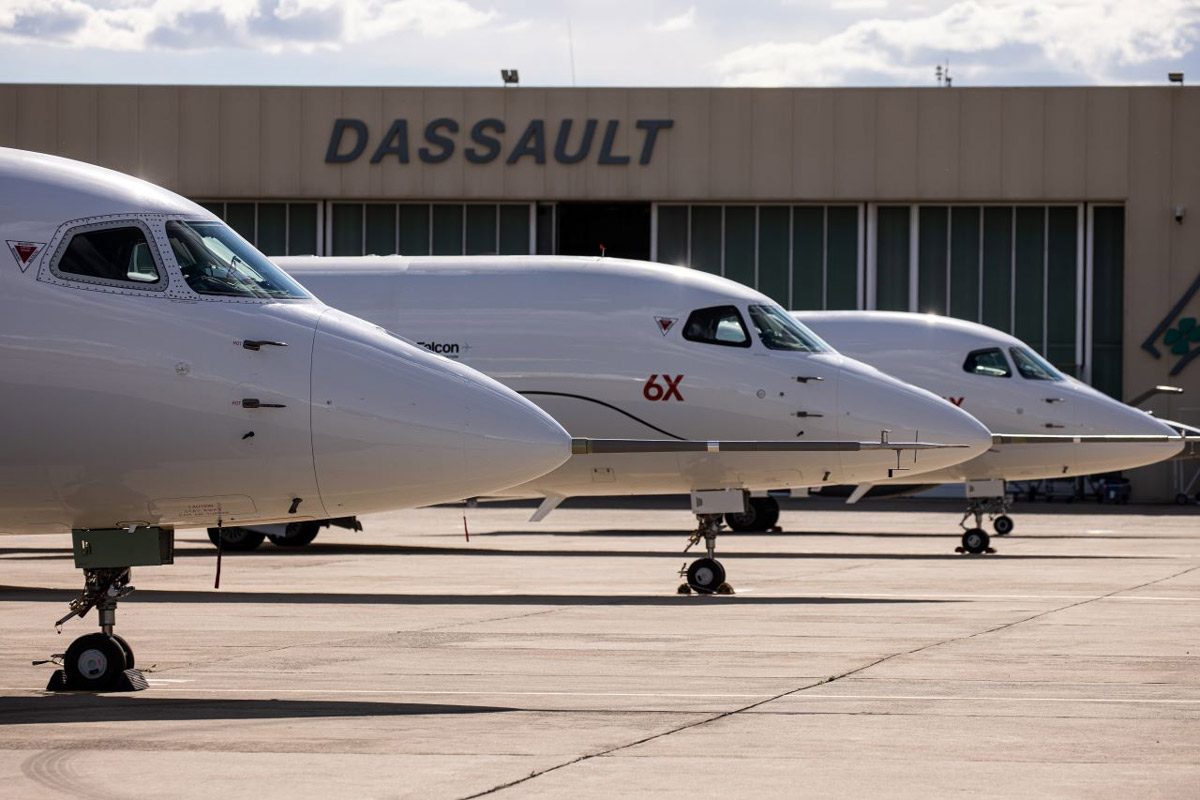 Dassault сообщает об увеличении поставок бизнес-джетов Falcon