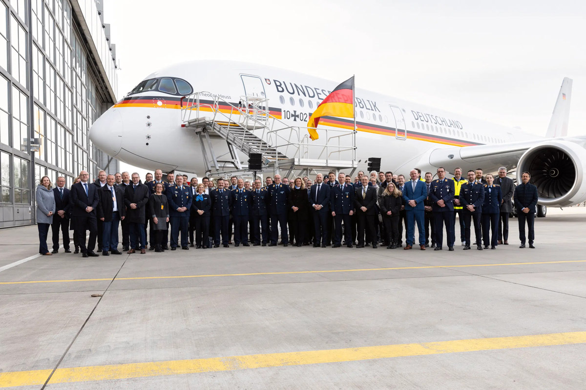 Lufthansa Technik передала Luftwaffe A350 «Теодор Хойс»