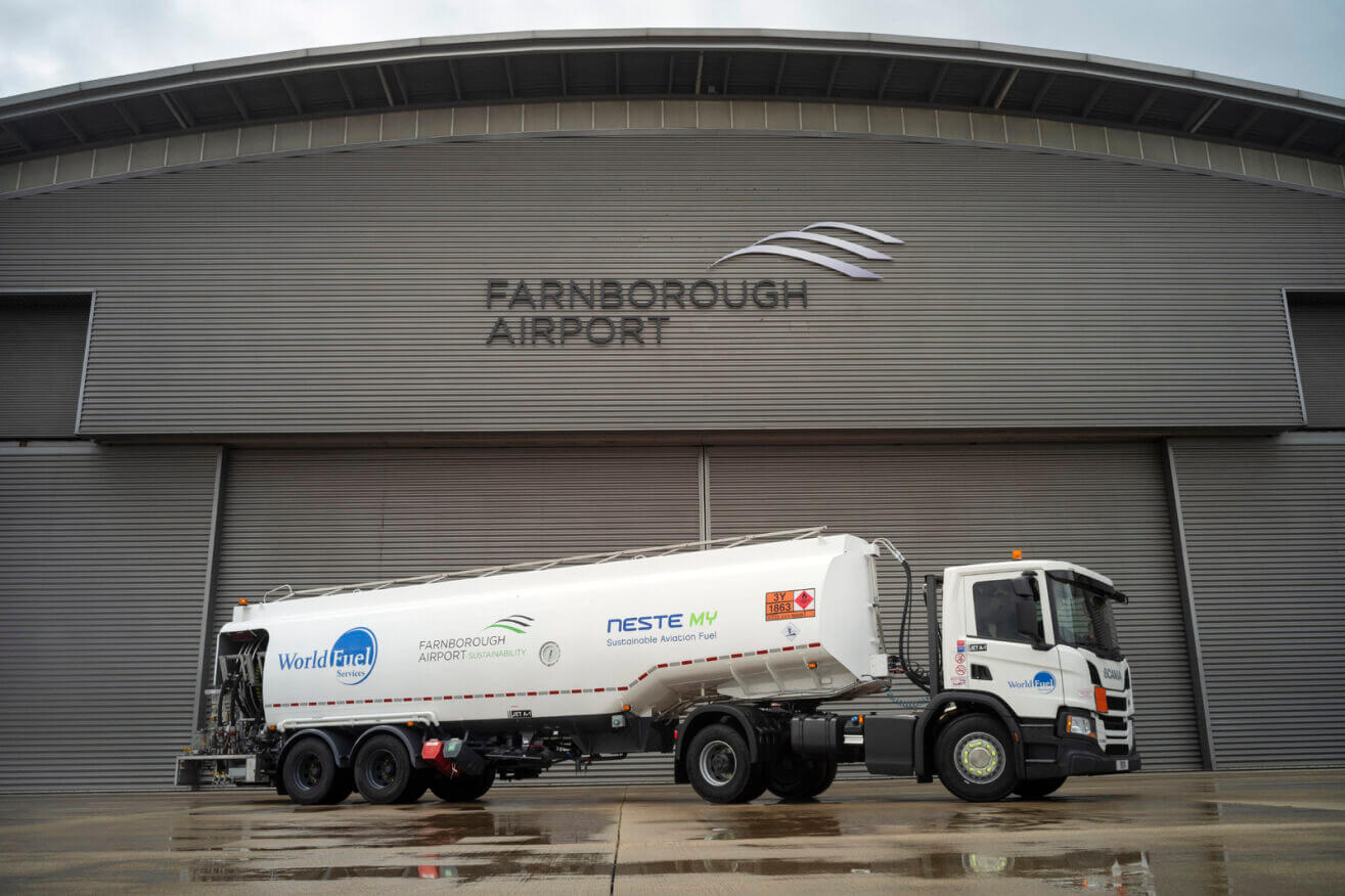Farnborough Airport объявил о продаже своего миллионного литра SAF
